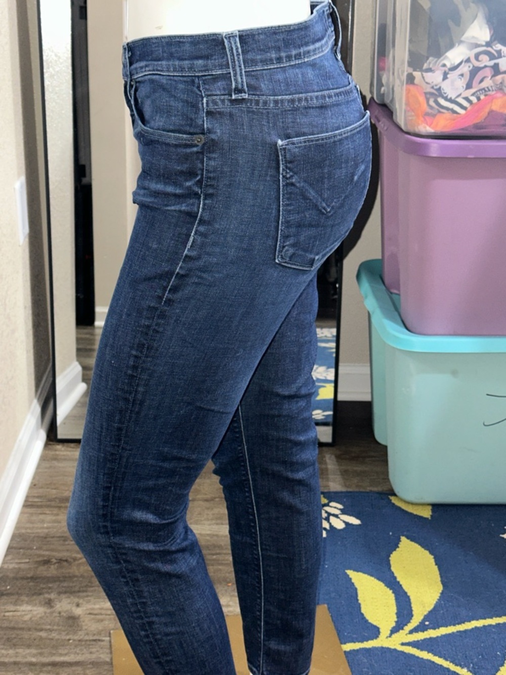 Hudson Jeans Size 29 Skinny in Dark Blue Wash